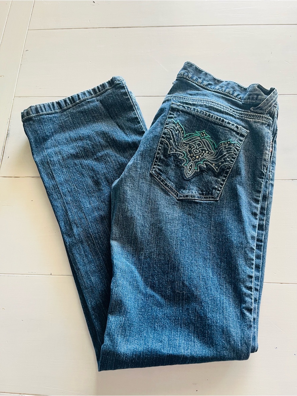 Vintage Metro 7 Women’s Mid Rise Embellished 10 Y2K Streetwear Artsy Unique